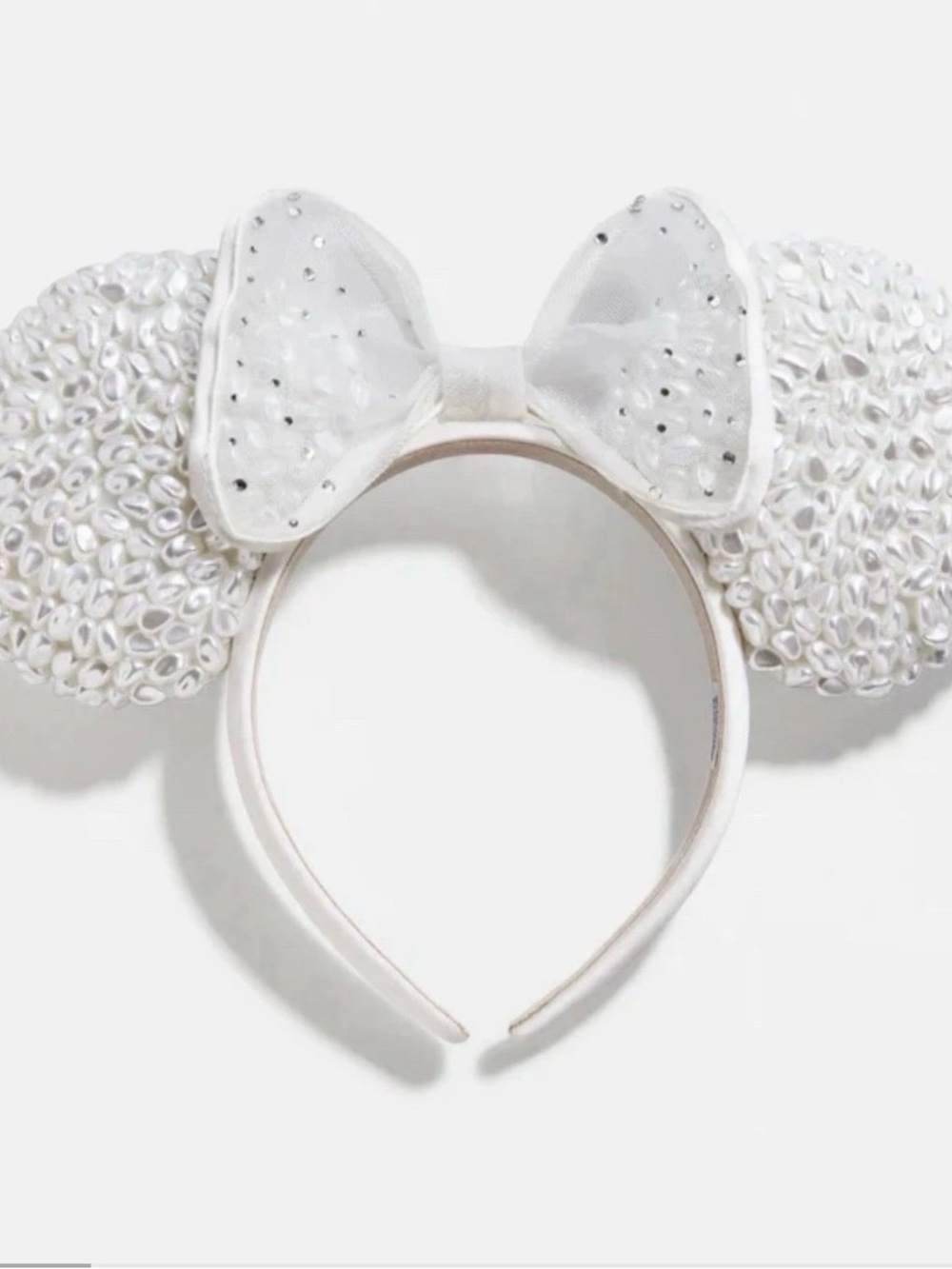 Disney Baublebar Minnie Mouse White Pearl Ears Headband Wedding Ear